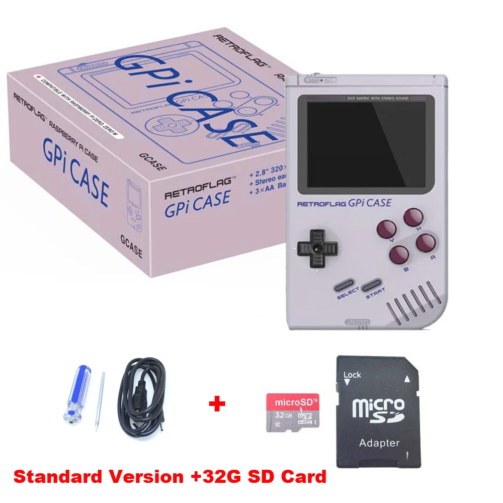 Bundle 2 Ретро Флаг Retroflag GPI чехол/rasperberry Pi чехол/GameBoy Pi чехол совместим с Raspberry Pi ZERO и ZERO W - Цвет: Bundle 2