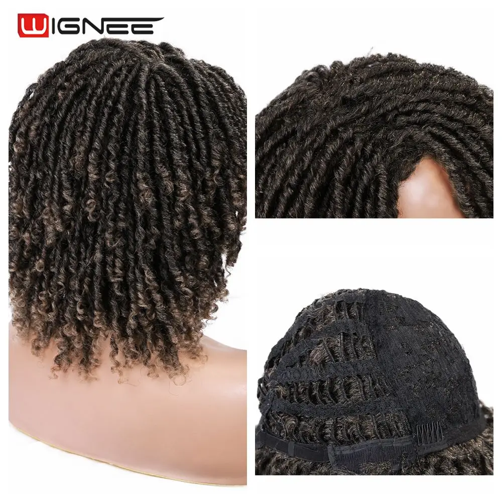 Perucas de cabelo encaracolado com franja de