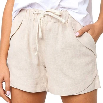 

Shorts Women Loose 2019 New Summer High Waist Sports Korean Shorts Casual Plus Size Wide Leg Black Womens bow Shorts