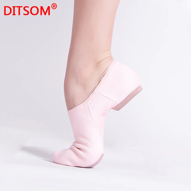 

New Stretch Slip On Jazz Ballet Dance Shoes For Women Children Exercise Shoe Soft Yoga Indoor Training Shoe Sneakers Pink Black
