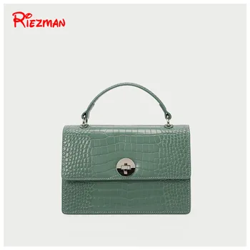 

Riezman Crocodile Pattern Women's Bags Handbags Large Capacity Messenger Bag Shoulder Bag Women 2019 New Women's Corss body Bags