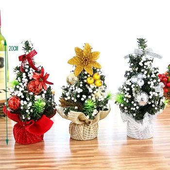 

2020 Christmas Tree 20cm New Year Table Decoration Artificial Tabletop Mini Xmas Tree Decorations Miniature Tree