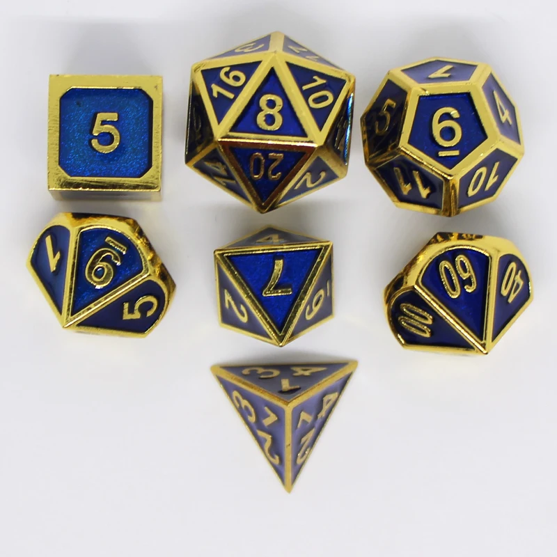 Металлические кости dnd Набор кубиков rpg многогранные Твердые кубики настольные