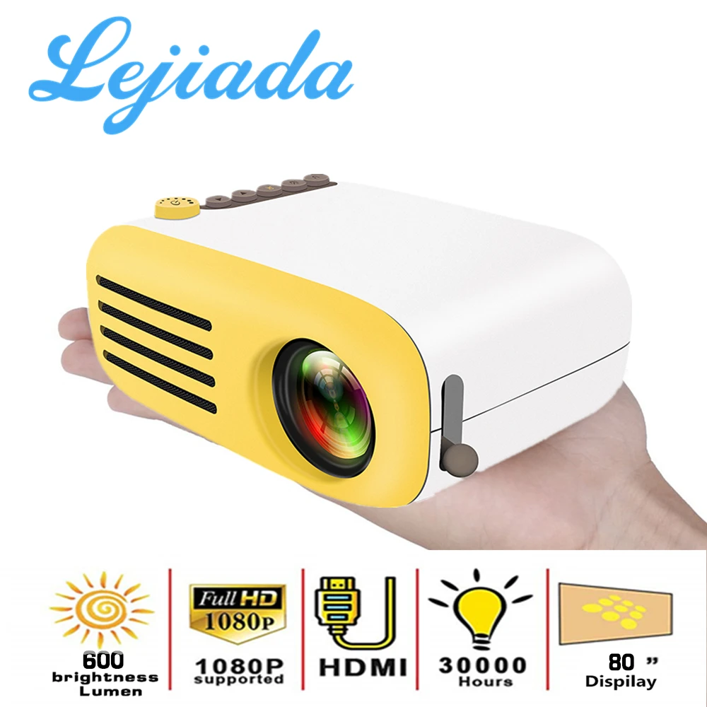 Светодиодный проектор LEJIADA YG200 600 люмен 320x240 пикселей HDMI USB Мини домашний