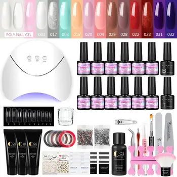 

Manicure Set Gel Nail Kit With Gel Polish Set UV Led Lamp Quick Building For Nail Extensions Nail Art Tools For Manicure