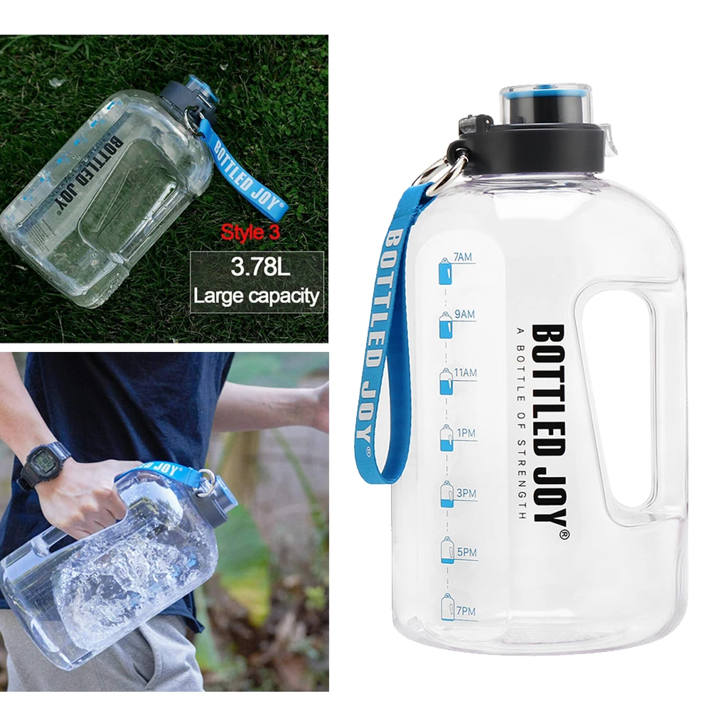 Details about   BPA Free Water Bottle Time Reminder Large Jug for Gym Camping Workouts 