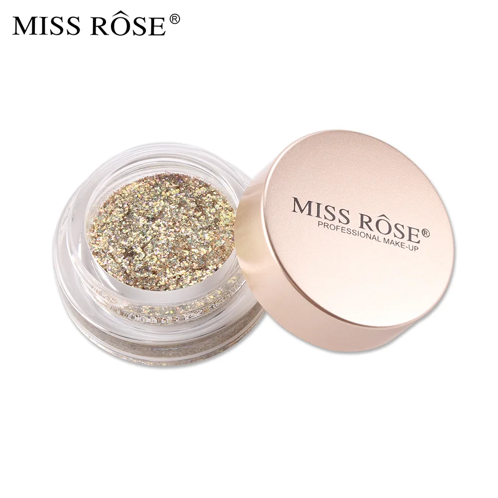 MISS ROSE тени для век розовые, Красочные золотые Конг тени для век Bling High Gloss блеск для лица жидкая пудра праздничный макияж