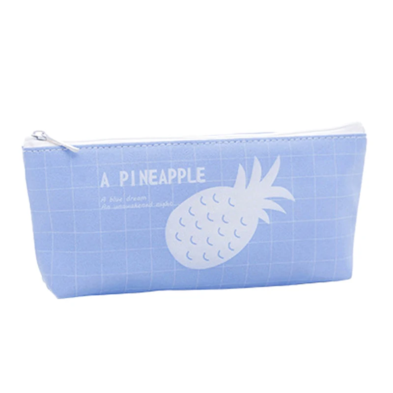 Kawaii Pencil Case Creative Waterproof Pencil Bag Pu Leather Cute Cool Summer Fruit Pencilbox School Supplies Student Statione