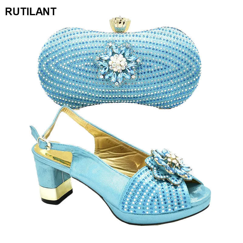 

Italian Shoes with Matching Bags for Women Heels Women Italian Ladies Shoes and Bags To Match Set Rhinestone Wedding Party Shoes