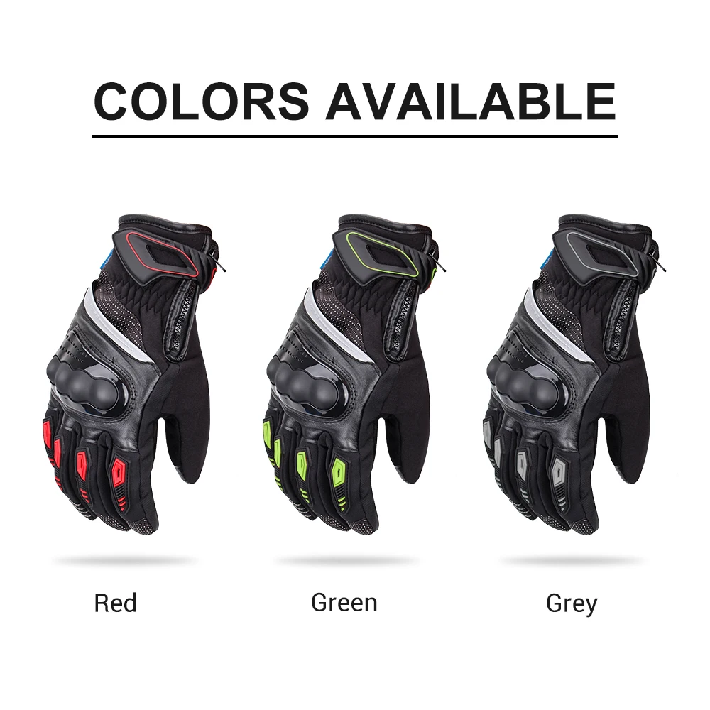 Мотоциклетные Перчатки Унисекс Для Полного Пальца с TPU Защитный Guantes Moto Водонепроницаемый и Высокочувствительный Сенсорный Экран