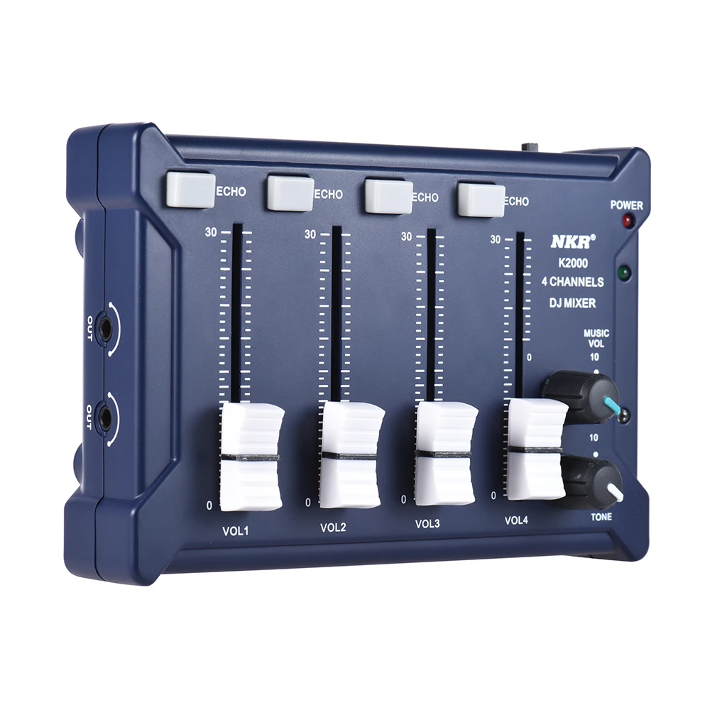 

Professional Mini Pocket 4-Channel mono Stereo Audio DJ Sound Mixer USB Powered BT Connecting Mobile Phone Orange
