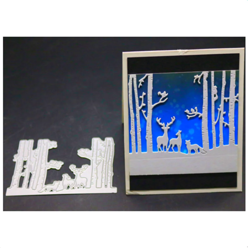 Металлические Вырубные штампы YINISE для альбома фотографий Обложка деревьев оленя
