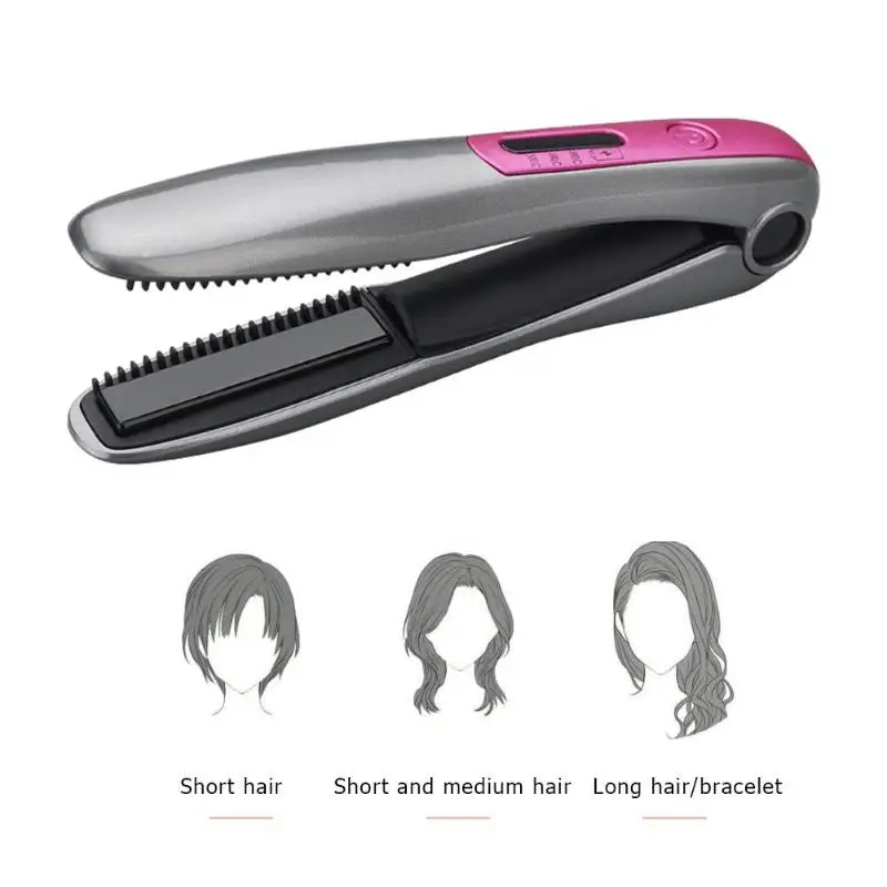 

USB Professional Straightening Irons Fast Warm-up Thermal Performance Tourmaline Ceramic Heating Plate Hair Straightener