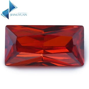 

50Pcs 3x7~6x12mm Rectangle Shape Orange Color CZ Stone Synthetic Gems Brilliant Cut Cubic Zirconia Stone For ring