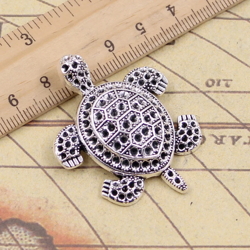 

3pcs Charms Turtle Tortoise Sea 48x38mm Tibetan Silver Color Pendants Crafts Making Findings Handmade Antique DIY Jewelry