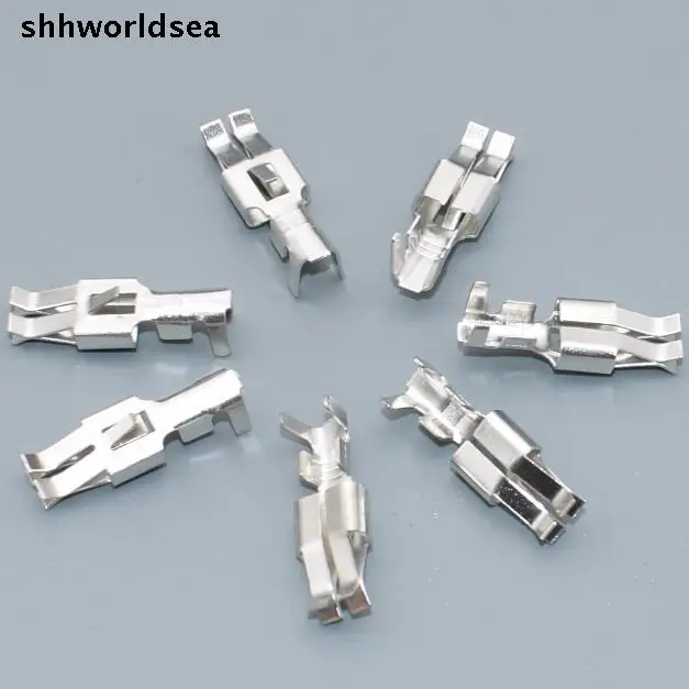 

shhworldsea 100pcs/lot 6.3 car fuse Holder terminal Connectors,6.3mm Fuse box terminals for VW etc.Free Shipping