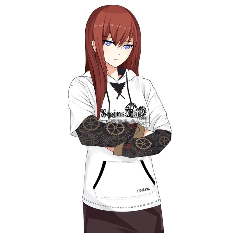 Аниме Steins; Gate Косплей светящаяся Лоскутная Толстовка с капюшоном на молнии унисекс осенне-зимняя одежда студенческое пальто