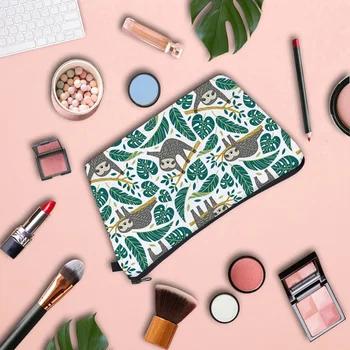 

1PC High Quality Sloth Print Waterproof Cosmetic Bag Fashion Clutch Bag Lady Multi-function Travel Storage Bag Bathroom Wash Bag