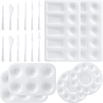 

Paint Palette and Knife Tools, Including 6 Pieces Paint Palette and 10 Pieces Painting Knives Artist Paint Knife