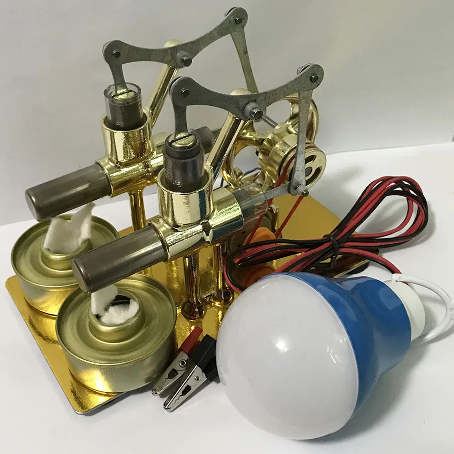Балансир двигателя Stirling модель с тепловым паром обучающая Diy генератор для