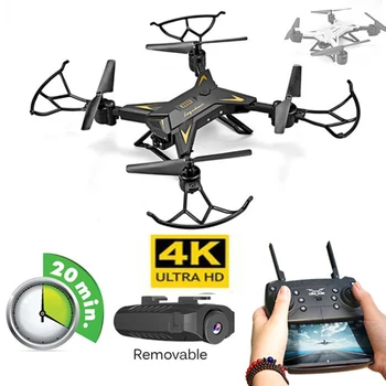 

Smart RC Helicopter Drone Camera HD 4K/1080P WIFI FPV Selfie Drone Professional Foldable Quadcopter 20 Minutes Battery Life