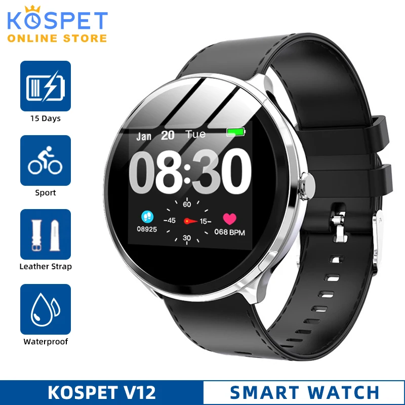 KOSPET V12 женские Смарт часы IP67 водонепроницаемые кровяное давление пульсометр