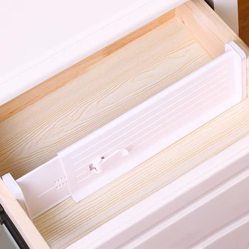Plastic Drawer Dividers Retractable Stretch Storage Cabinets Multi use Adjustable Drawers Partition Board For Home And Kitchen