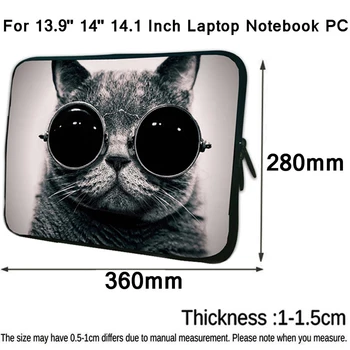 

Cat Prints Laptop Case For Huawei Matebook X Pro 13.9 Matebook D14 2020 Protective Cover 14 Inch Women Zipper Bag Sleeve Cover