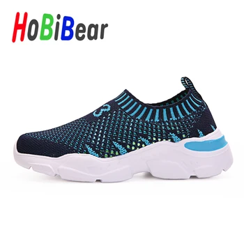 

Summer Big Boy Running Shoe Gray Dark blue Children Sport Shoes Light Kids Casual Flat Sneakers Soft Boys Mesh Student School