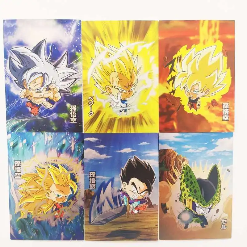 

9pcs/set Dragon Ball Super Saiyan Goku Jiren Q Game Action Vegeta Figures Commemorative Edition Collection Cards Free Shipping