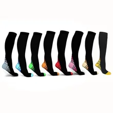 Men's elastic compression socks  stripes sports long barrel pressure ankle socks,Women compression socks