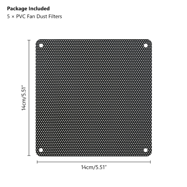 8cm 9cm 12cm 14cm Black Square Fan Filter PC computer mesh dustproof case cover 80 90 120 140mm Fan Dust Filter Cooler