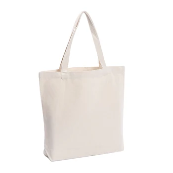 

Large Capacity Student Eco Friendly Shopping Bag Grocery Storage Reusable Portable Canvas Foldable Single Shoulder Solid Color