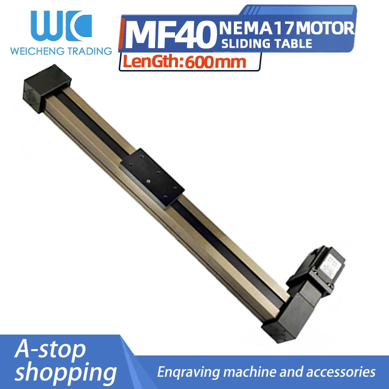 

600mm MF40 Sealed Synchronous Belt Electric Slide With Motor linear Guide Rail Slide Module High-Speed photography Suit Cnc Part