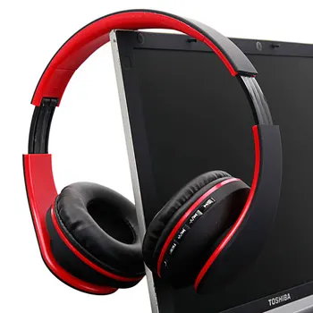 

2020HY-811 Foldable FM Stereo MP3 Player Wired Bluetooth Headset Black & Red