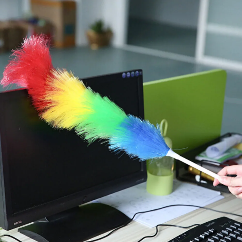 

Colorful Flexible Duster Electrostatic Feather Home Plastic Dust Brush Cleaning Tool for Home Air-condition Car Furniture Clean