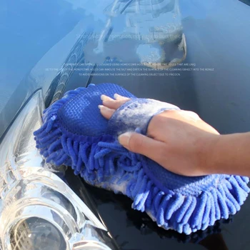 

New Car Wash Auto Soft Towel Brush Microfiber Chenille Washing Gloves Coral Fleece Sponge Car Washer Auto Cleaning Accessories