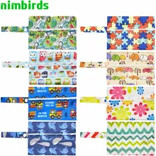 Waterproof Menstrual Pad Wet Bag Washable Nursing Pads Wet Bags Reusable PUL Sanitary Pads Wet Dry Wetbag Zipper Bags 14x20cm