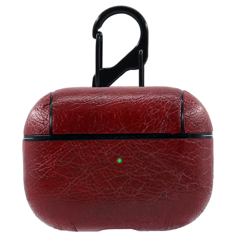 B-Red JINSERTA кожаный чехол для Airpods Pro роскошный защитный чехол с пряжкой против потери для Air Pods Pro 3 Наушники Earpods - Цвет: B-Red