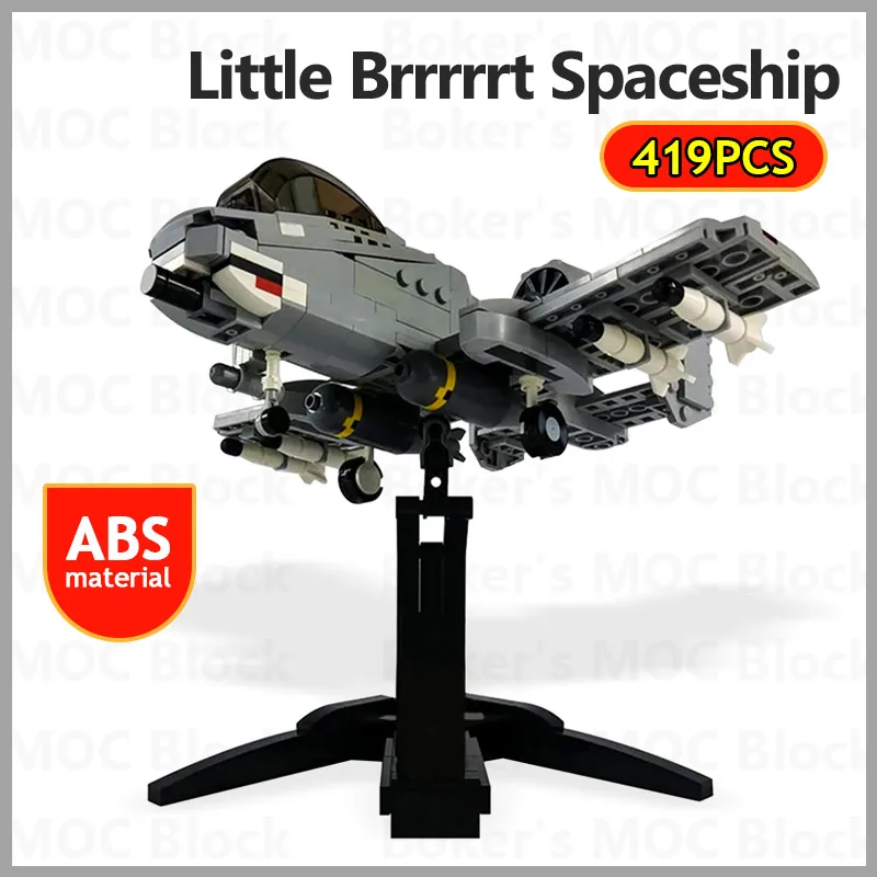 

MOC Little Brrrrrt Spaceship Plane Building Blocks DIY Space Shuttle Bricks Educational Spacecraft Model Toys for Kids Xmas Gift