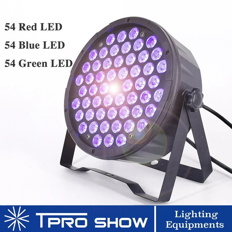 54 RGB 3 in 1 RGB 3в1 светодиодный Par 54x3 Вт RGBW сценическое освещение плоская форма Dmx Звук вечерние DJ освещение вариант для свадебных дискотек развлечений - Цвет: 54 RGB 3 in 1