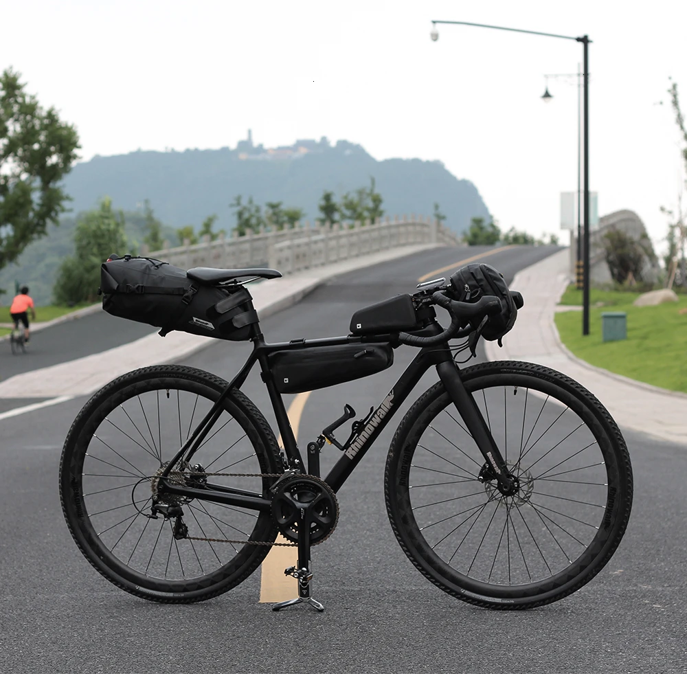 Best Rhinowalk 4pc/Set Cycling Bag Sets Waterproof for Bicycle Saddle Handlebar Frame Tube Bag Road Bike Long Distance Large Capacity 29