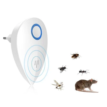 

Leaf-shape Ultrasonic Anti Mosquito Insect Repeller Rat Mouse Cockroach Pest Reject Repellent EU/US Plug s1