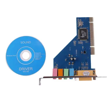 

Easy Convenient to Use 4 Channel 5.1 15-pin Surround 3D PCI Sound Audio Card for PC Windows XP/Vista/7