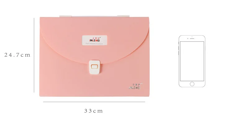 Japanese Style Simple File Holder Students Cute A4 Color Hand Test Paper Clip Multilayer File Holder Information Storgage Bag