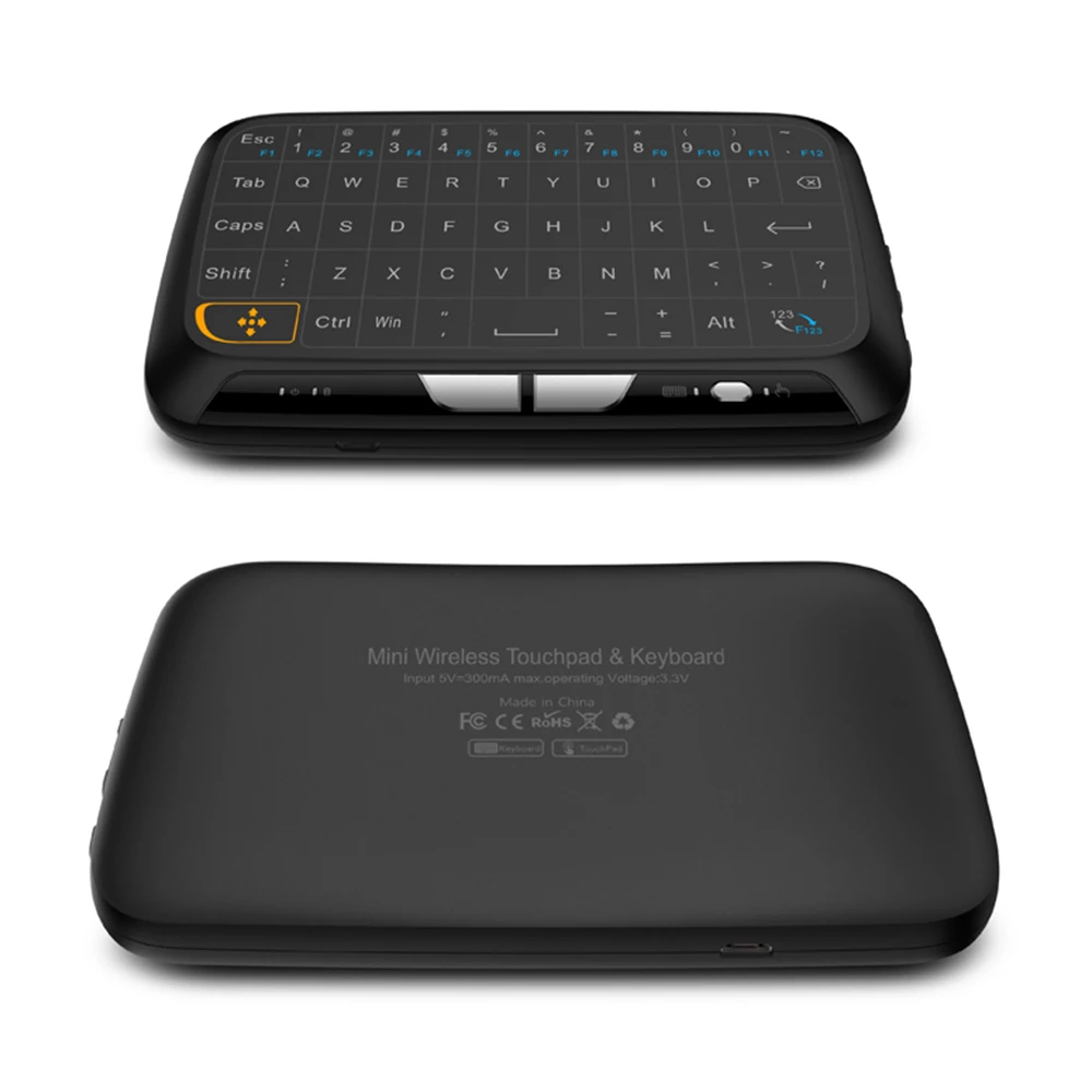 Полный тачпад Беспроводная мини клавиатура 2,4 ГГц Air mouse tv пульт дистанционного управления с большой сенсорной панелью для смарт-ТВ на андроид ТВ коробка ПК