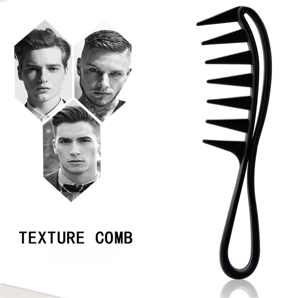 Peigne Cheveux Homme, Peigne de Coiffure, 4Pcs Outil de Coiffure pour  Hommes, Peigne forme huile, Peigne Démêlant à Dents Lar