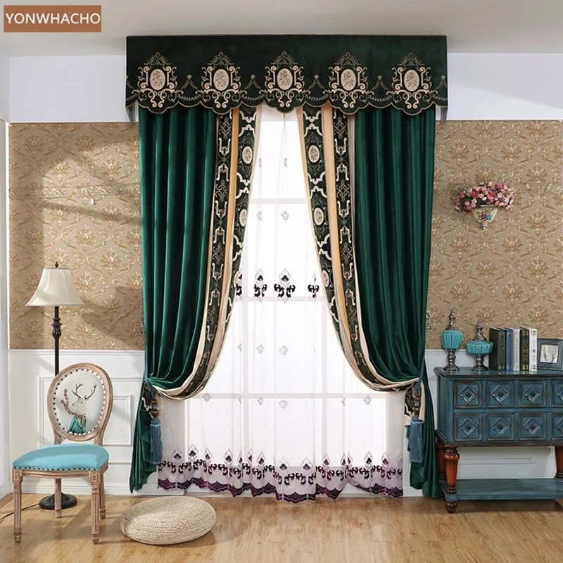 Шторы на заказ роскошные сращивающиеся вышитые немецкие фланелевые плотные