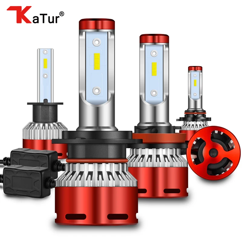 

Katur 12000Lm CSP Chip Turbo LED Light Bulbs for Cars H8 H11 LED H4 9005 9006 HB4 HB3 H7 9012 HIR2 Lamps 12V H4 LED Headlight H7 LED
