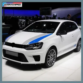 Для Volkswagen Golf POLO MK6R MK7R Sport graphics Stripes автомобильный Стайлинг капот Декор Наклейка передний бампер индивидуальные виниловые наклейки